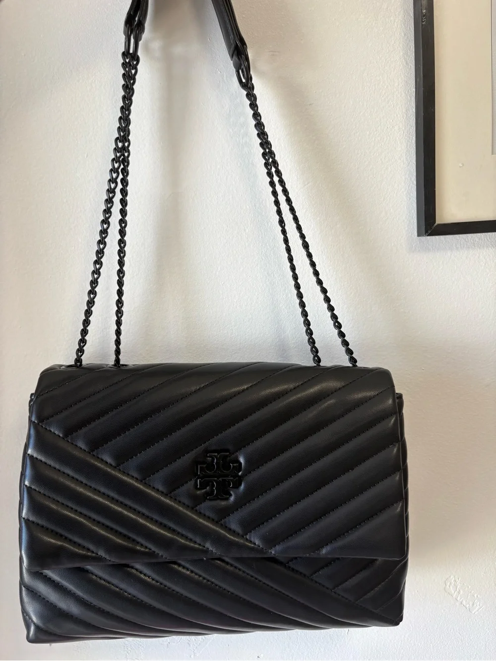 Tory Burch Quilted Chain Shoulder Bag - Black